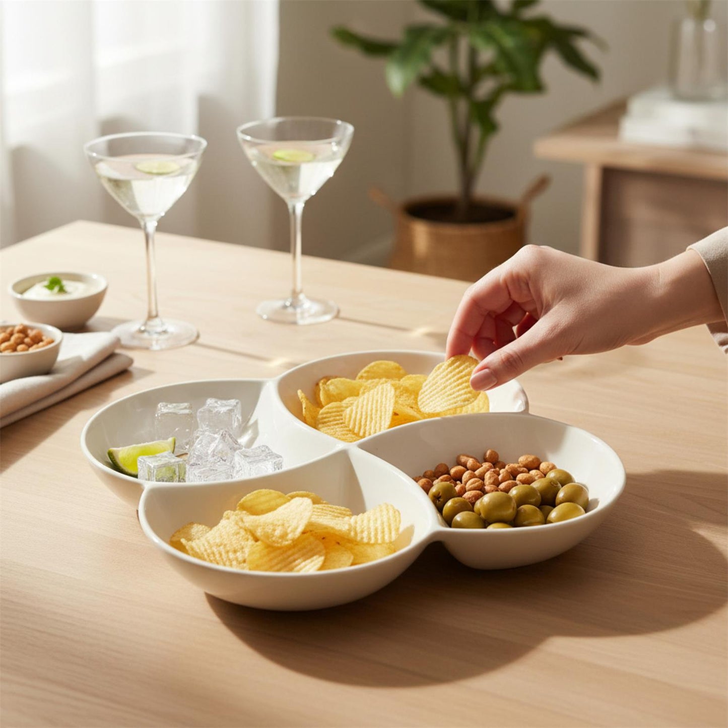 Plateau apéro 4 compartiments