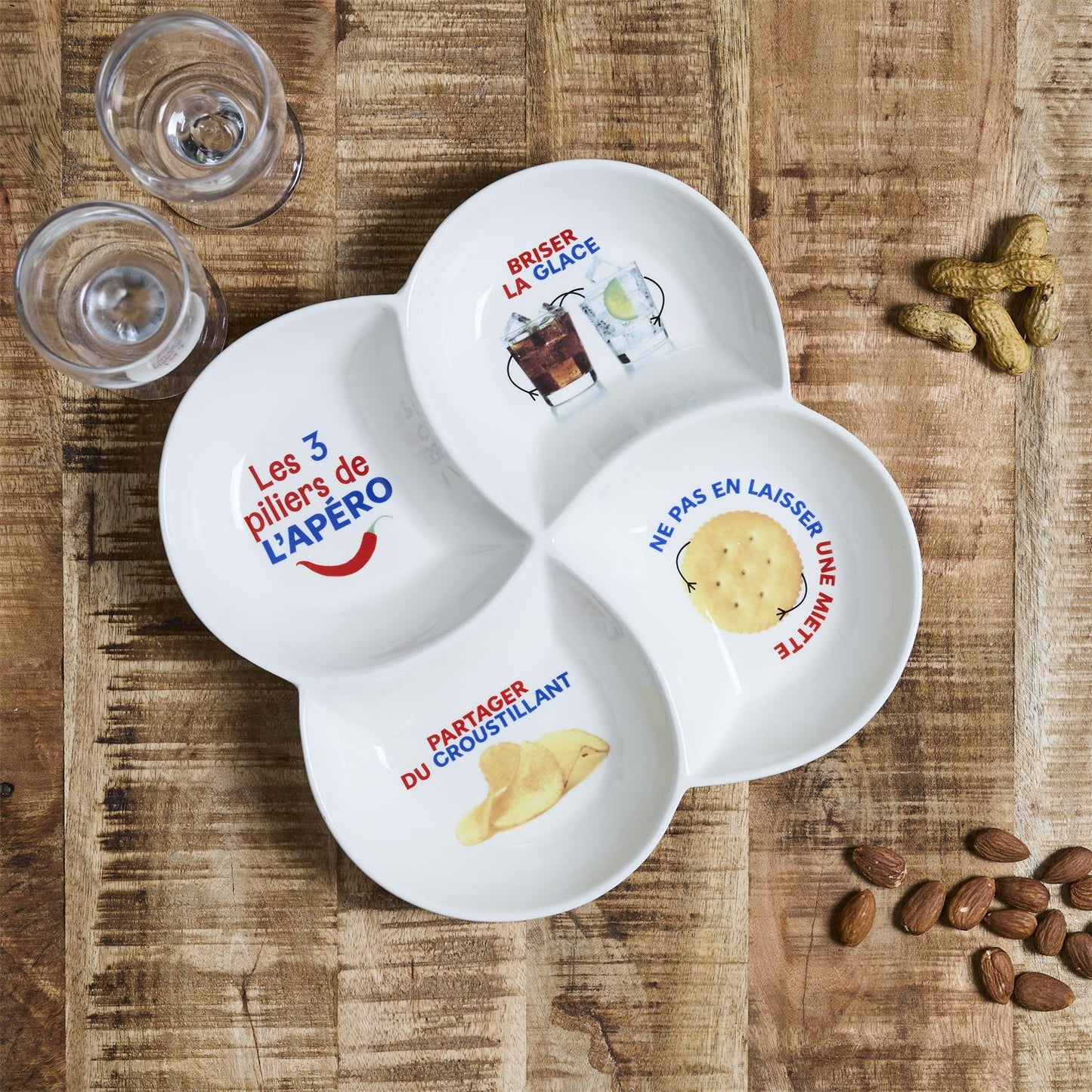 Plateau apéro 4 compartiments