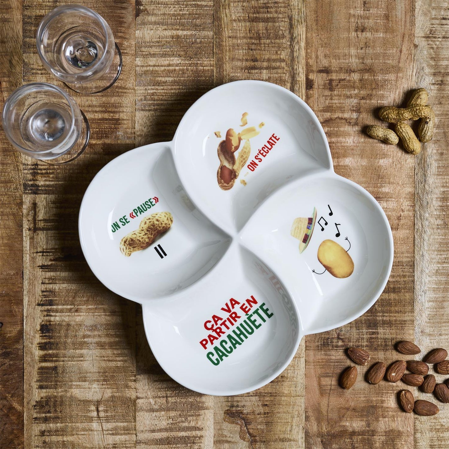 Plateau apéro 4 compartiments