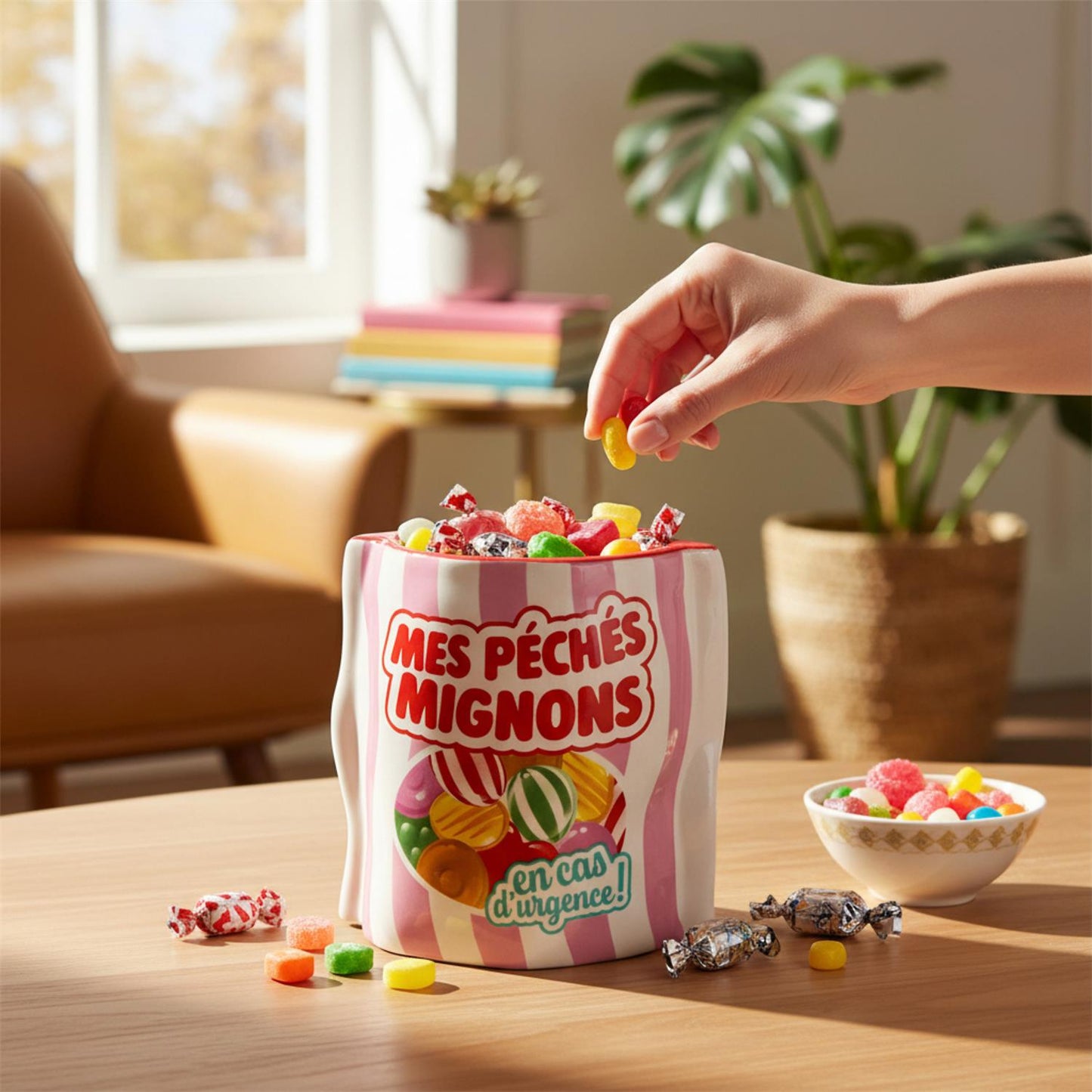 Pot céramique bonbons