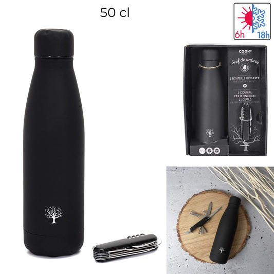 Coffret bouteille isotherme et couteau