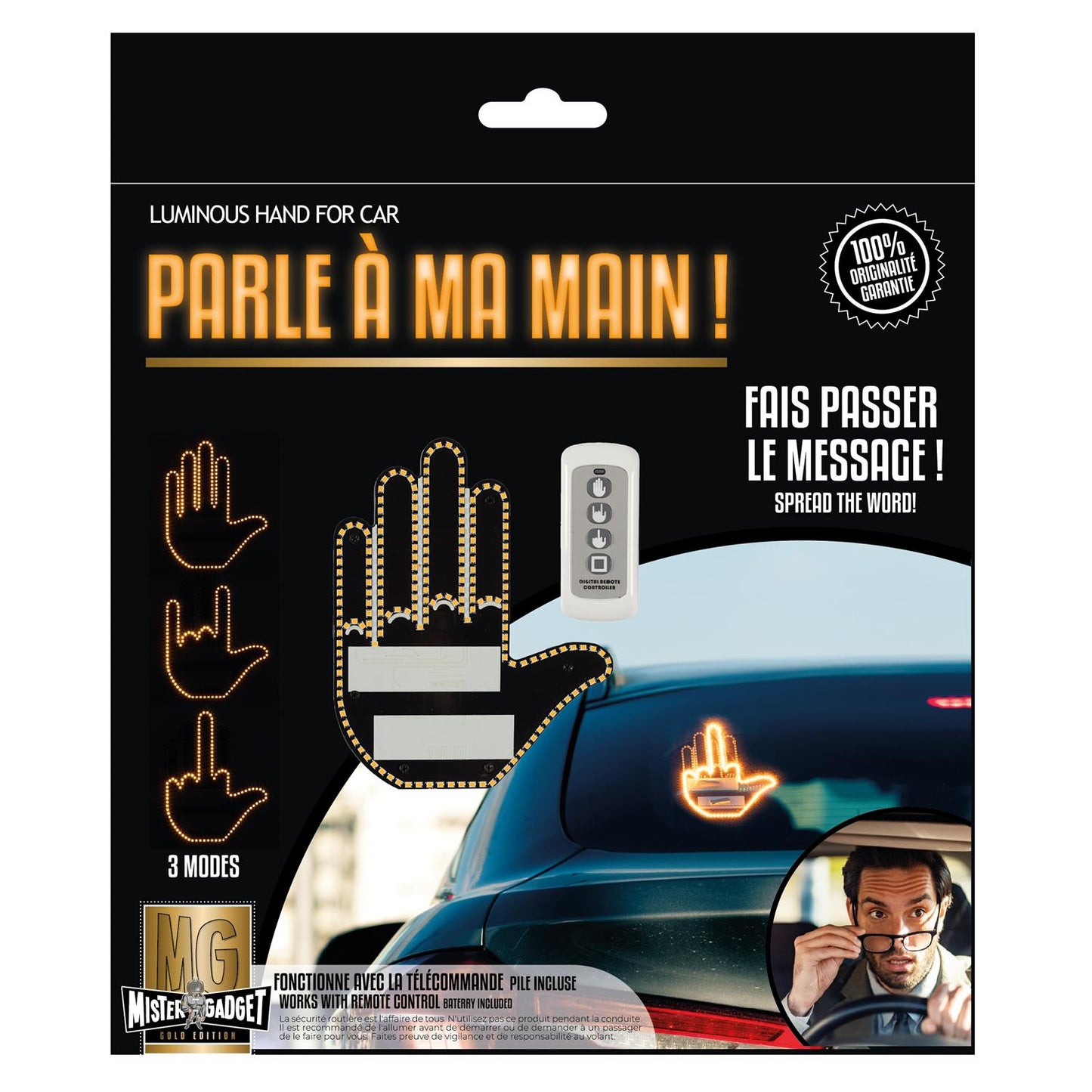 Signe main lumineux