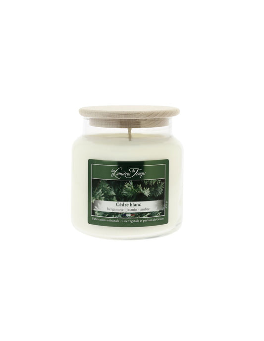 Bougie parfumée Cèdre Blanc 430 g – Les Lumières du Temps