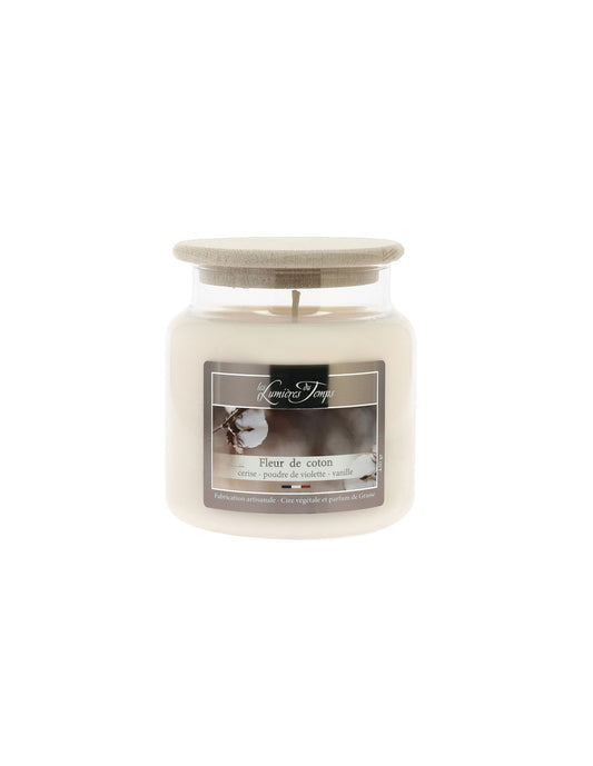 Bougie parfumée Fleur de Coton 430 g – Les Lumières du Temps