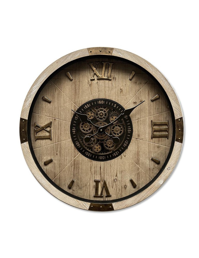 Horloge à engrenages avec verre – diamètre 63,5 cm
