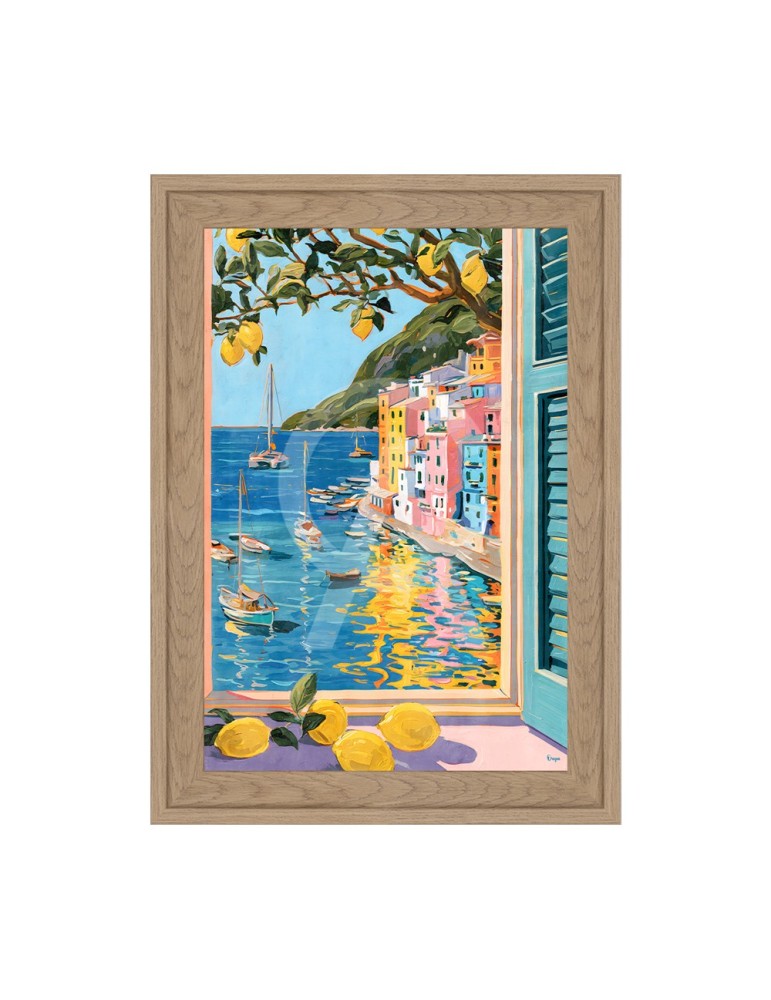 Tableau Orya JOC-2612 encadré chêne – image 20 × 30 cm