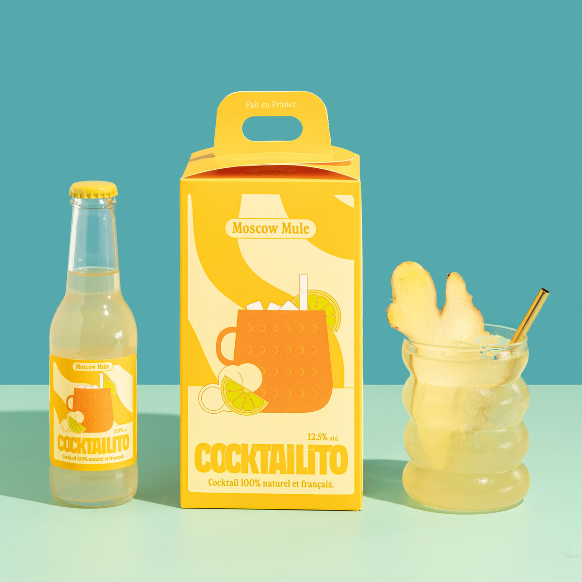Moscow Mule Cocktailito – avec alcool 12,5 % – 4 × 20 cl