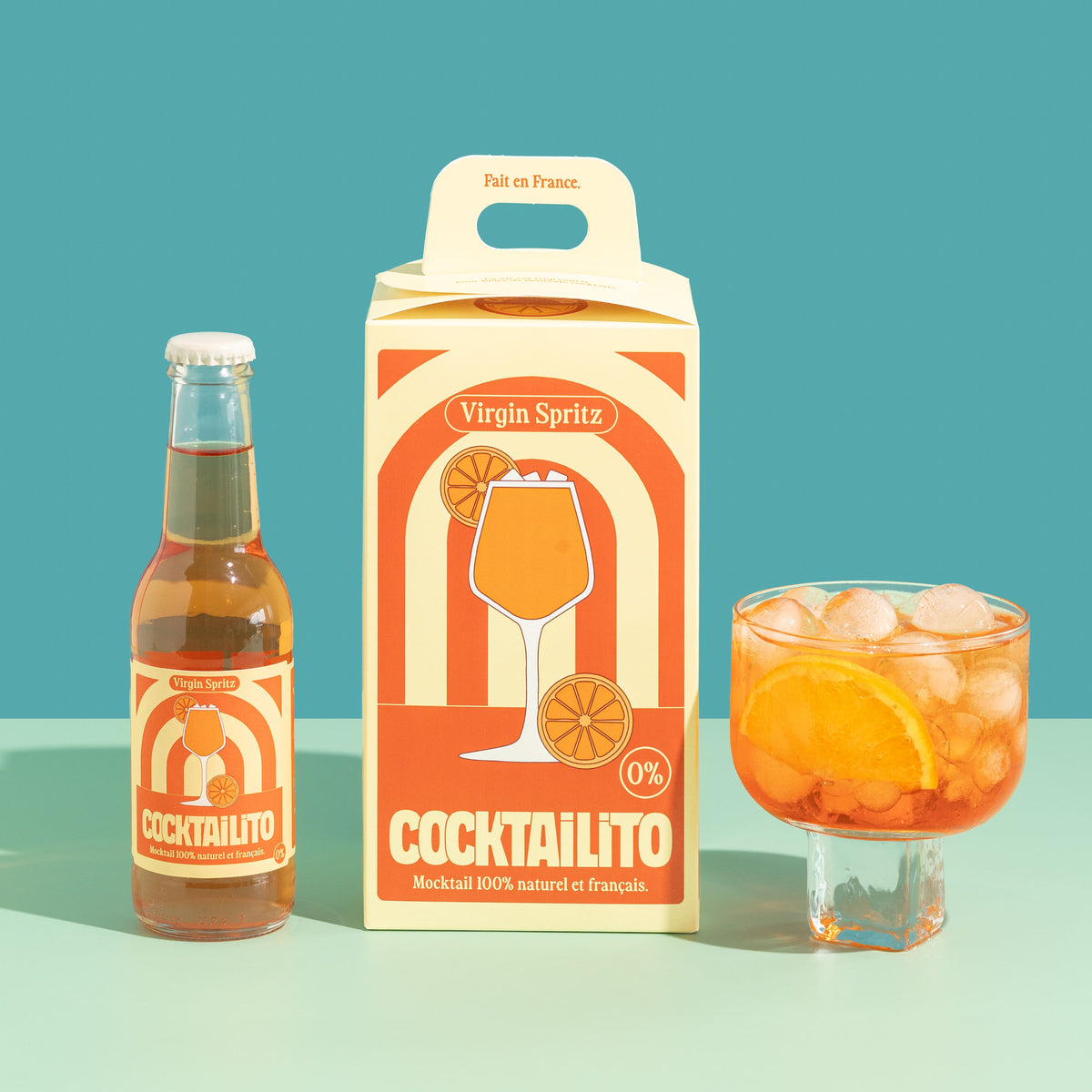 Virgin Spritz Cocktailito – sans alcool 0 % – 4 × 20 cl