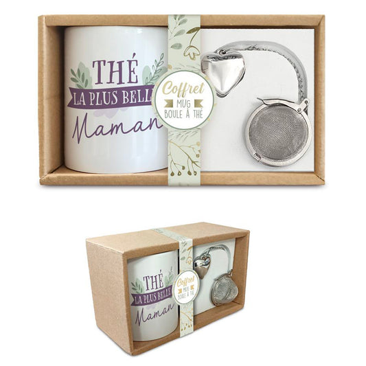 Coffret mug boule à thé Maman