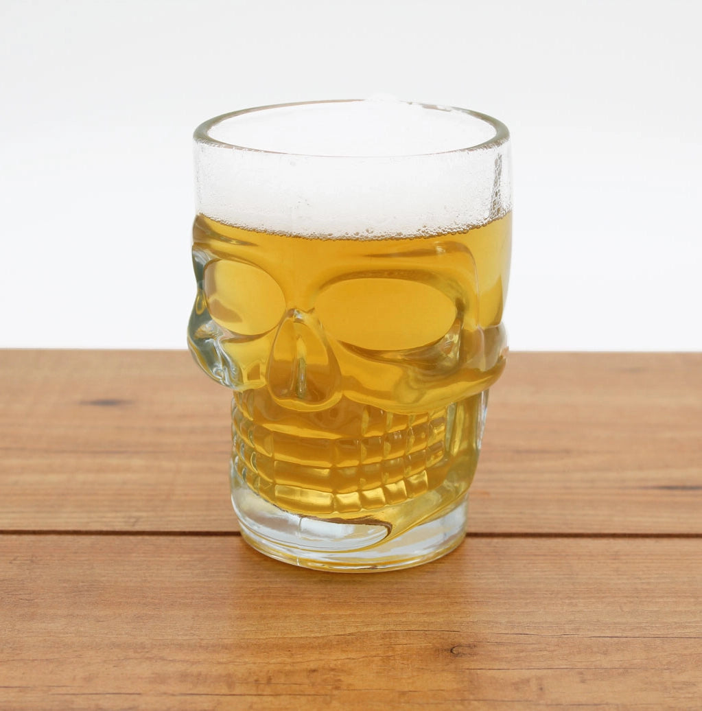 Verre bière skull