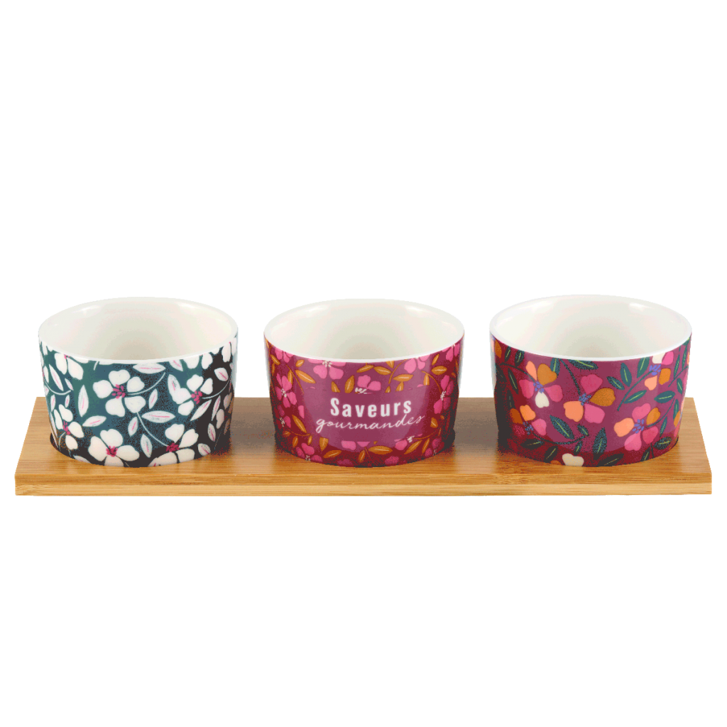Set de 3 raviers et plateau Saveurs gourmandes – Derrière La Porte