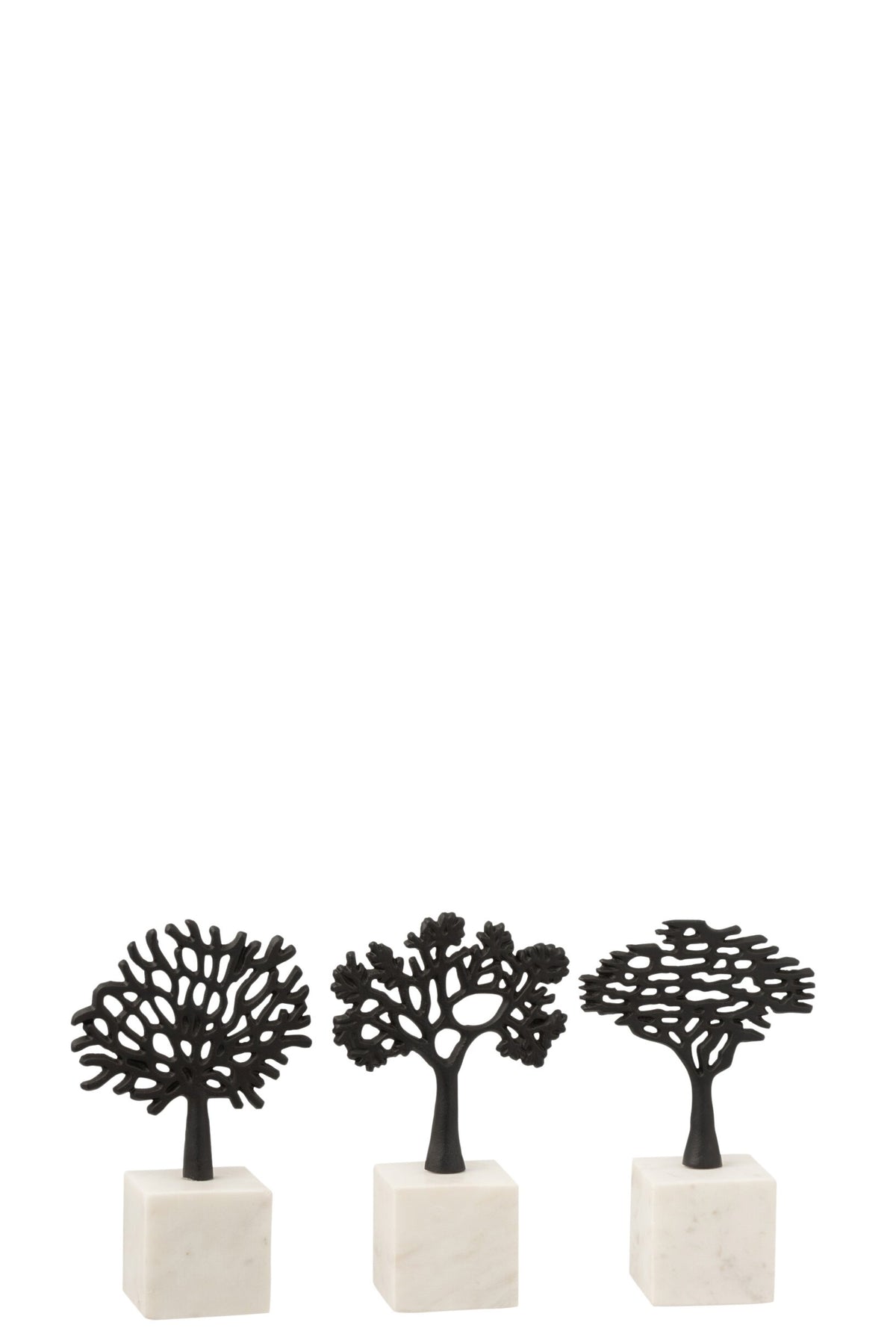 Arbre + pied aluminium/marbre noir/blanc – J-line