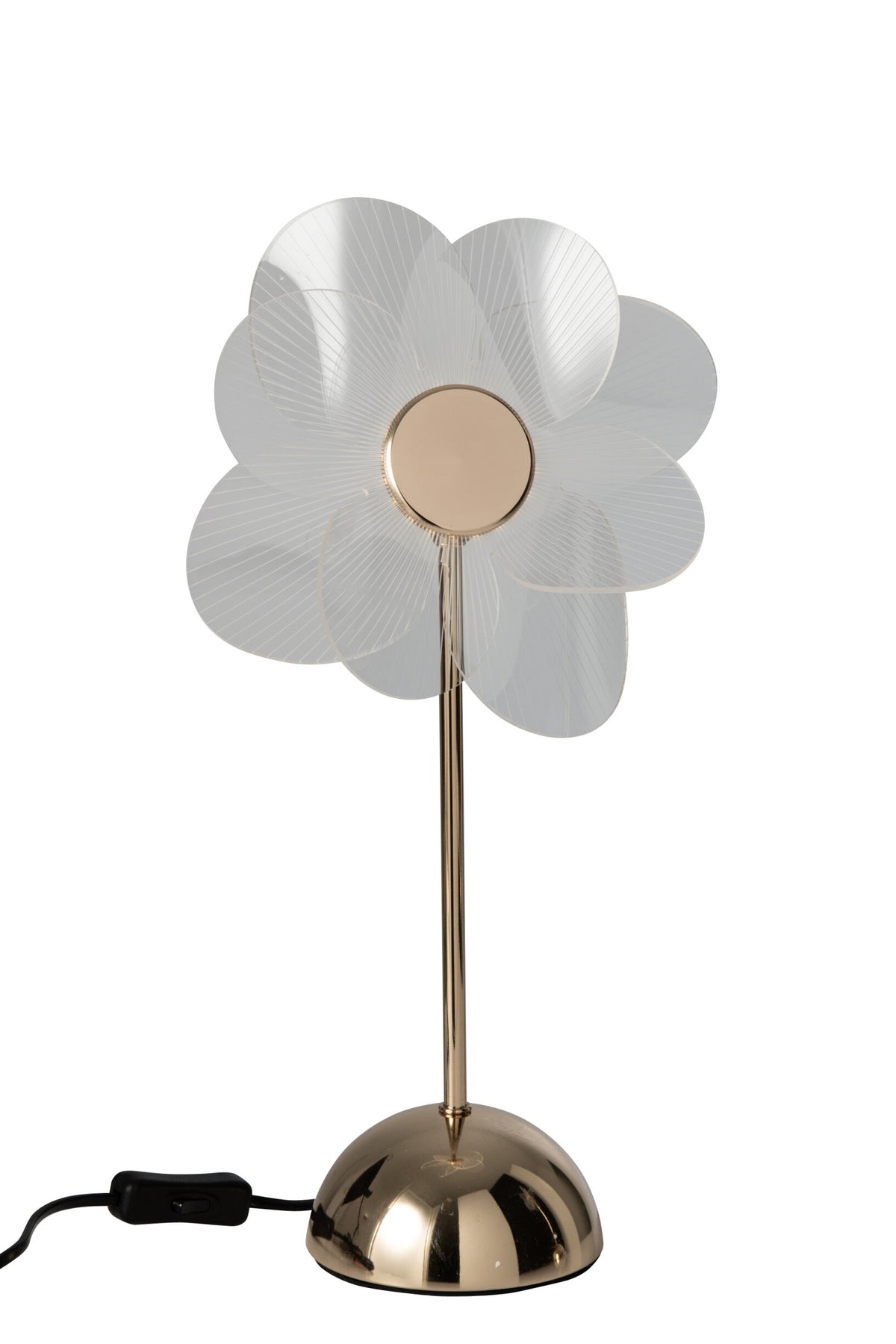 Lampe de table fleur métal doré s – J-line