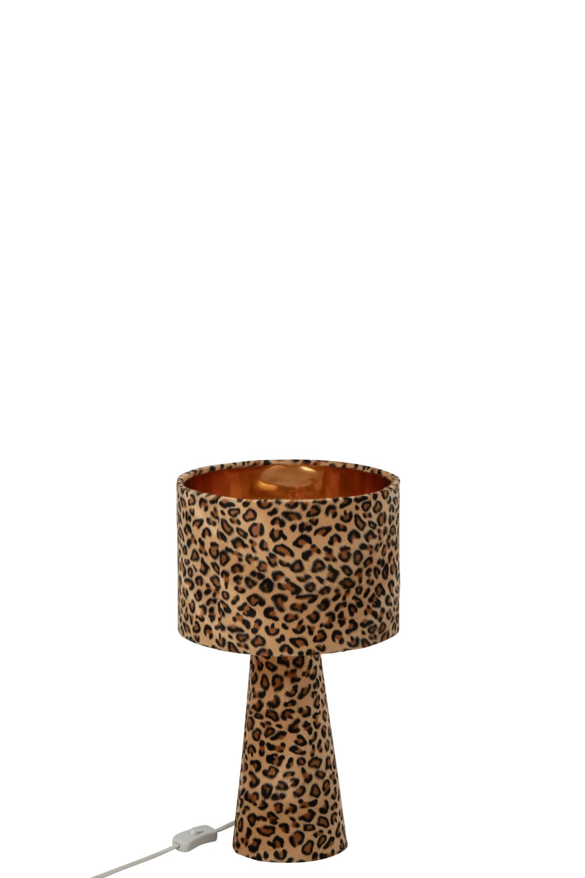 Lampe de table leopard tissu multi s – J-line