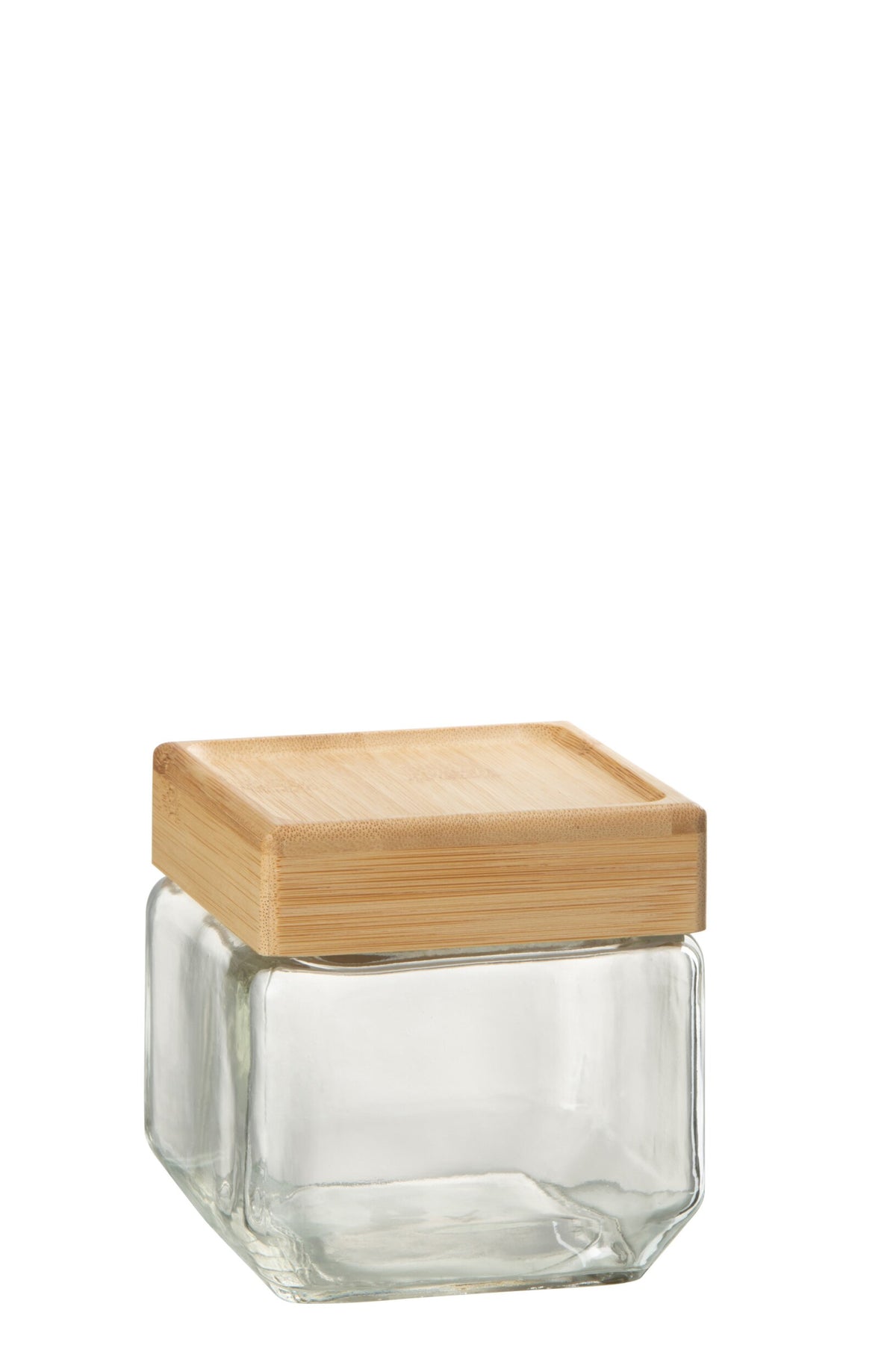 Pot en verre brad verre/bambou transparent/naturel s – J-line
