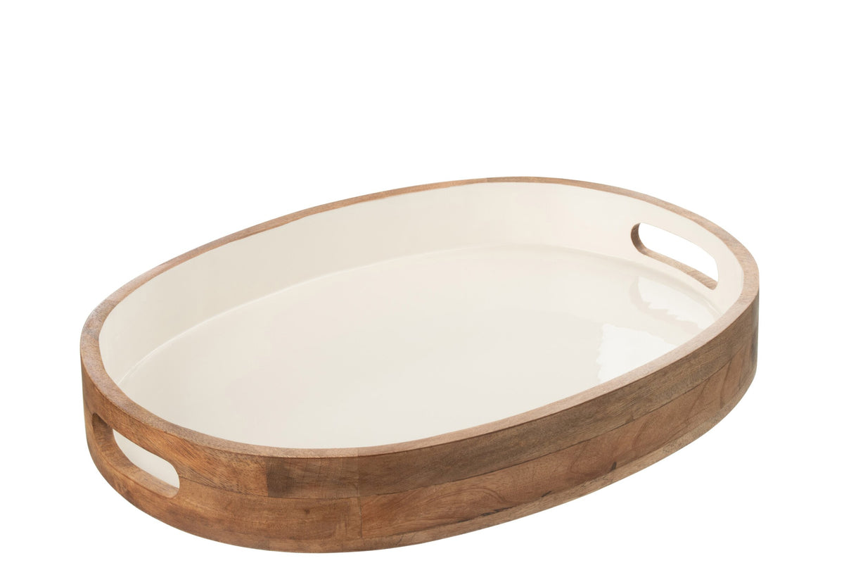 Plateau kos bois brun/blanc – J-line