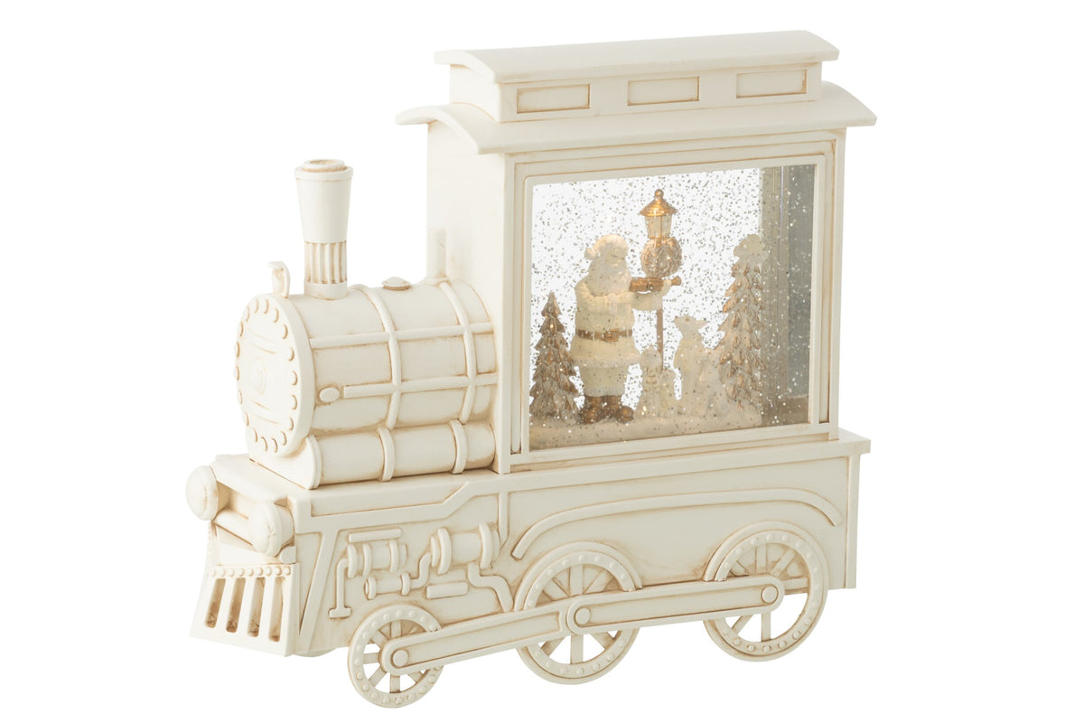 Boule de neige locomotive plastique blanc – J-line