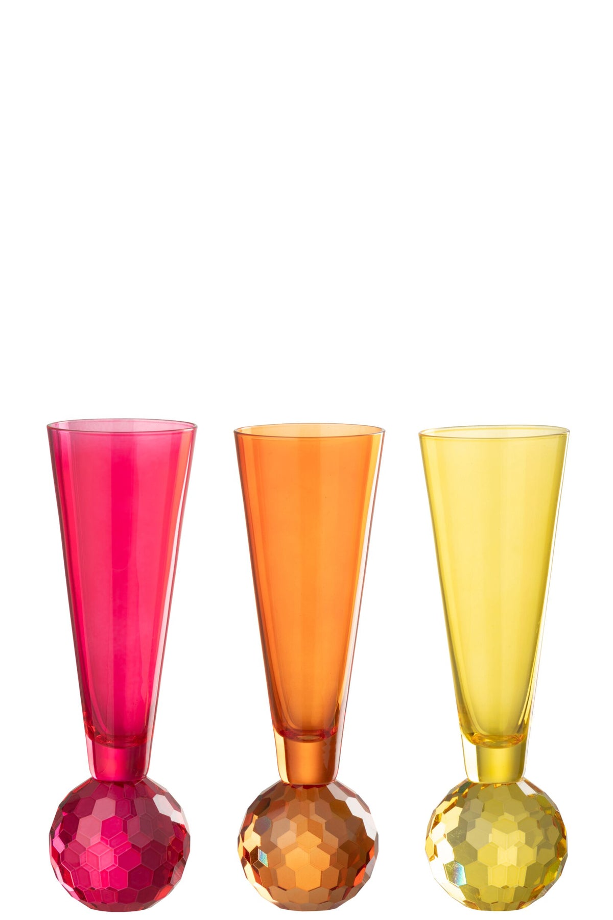 Verre à champagne balle verre jaune/orange – J-line