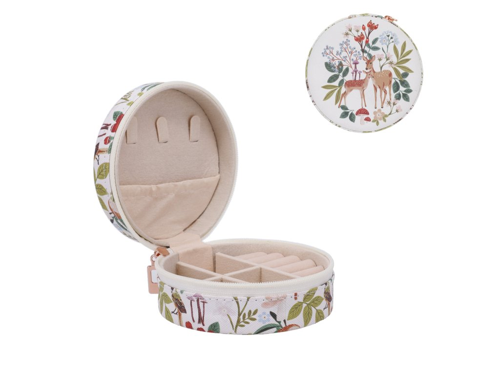 Grande boîte à bijoux ronde – Balade en forêt