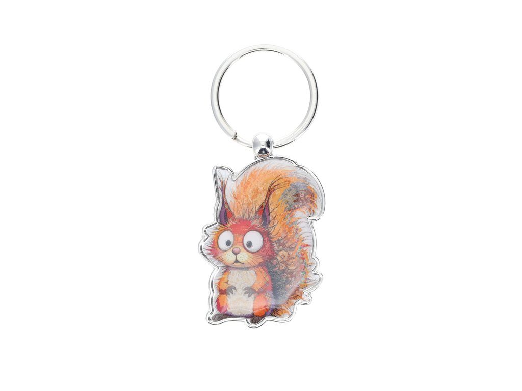 Porte-clés écureuil et noisette en métal – Bug Art Kooks