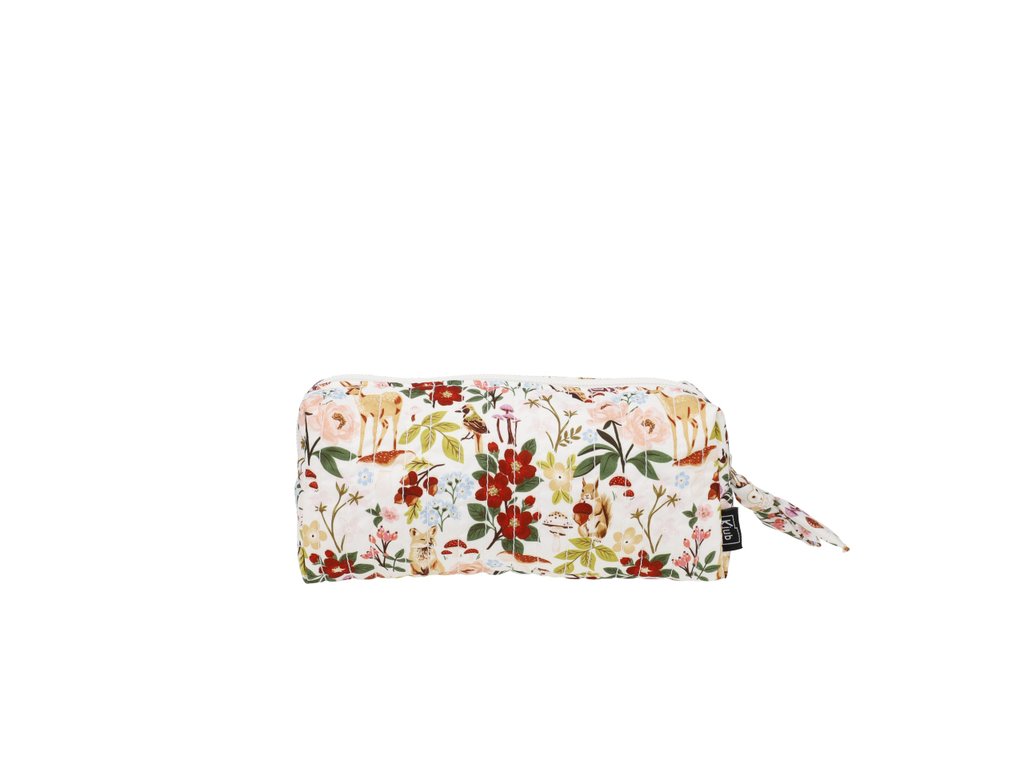 Trousse de toilette en tissu matelassé – Balade en forêt