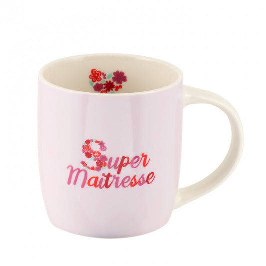 Mug Super Maîtresse fleurie