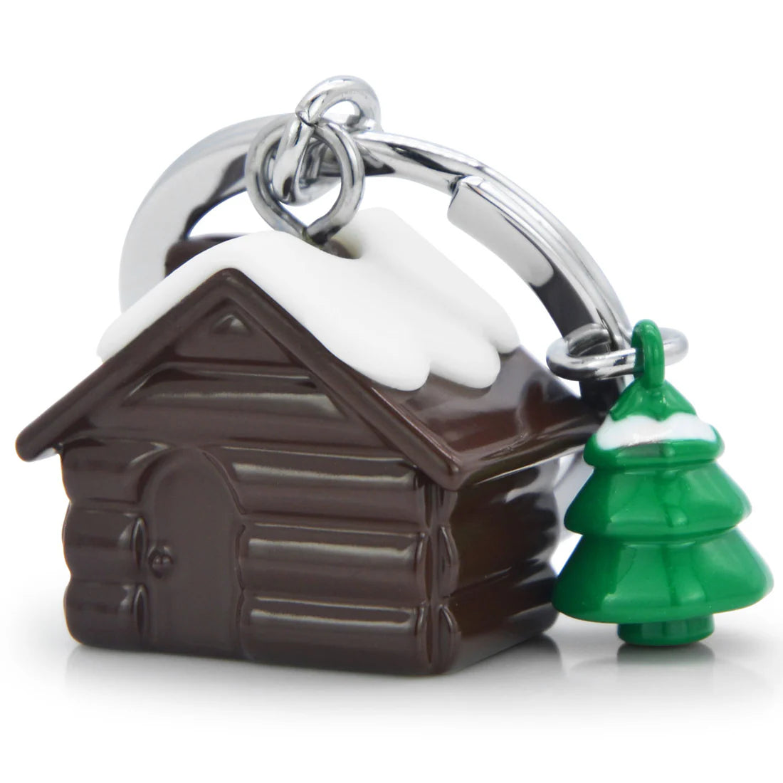 Porte-clés Chalet et son sapin