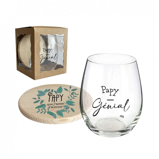 COFFRET VERRE PAPY GÉNIAL