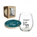 COFFRET VERRE ET SOUS VERRE  SUPER PAPY