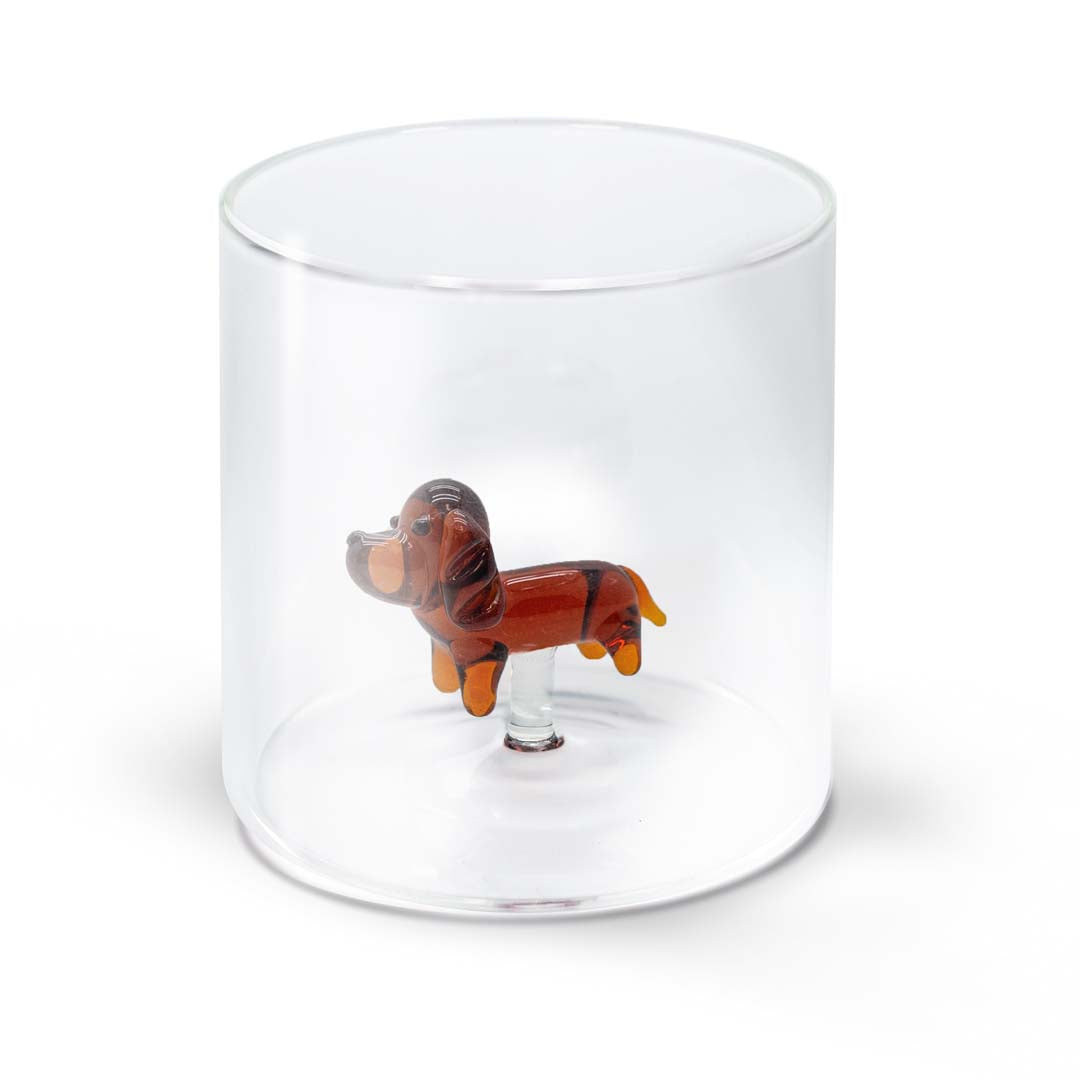 Verre teckel à figurine en borosilicate 250 ml