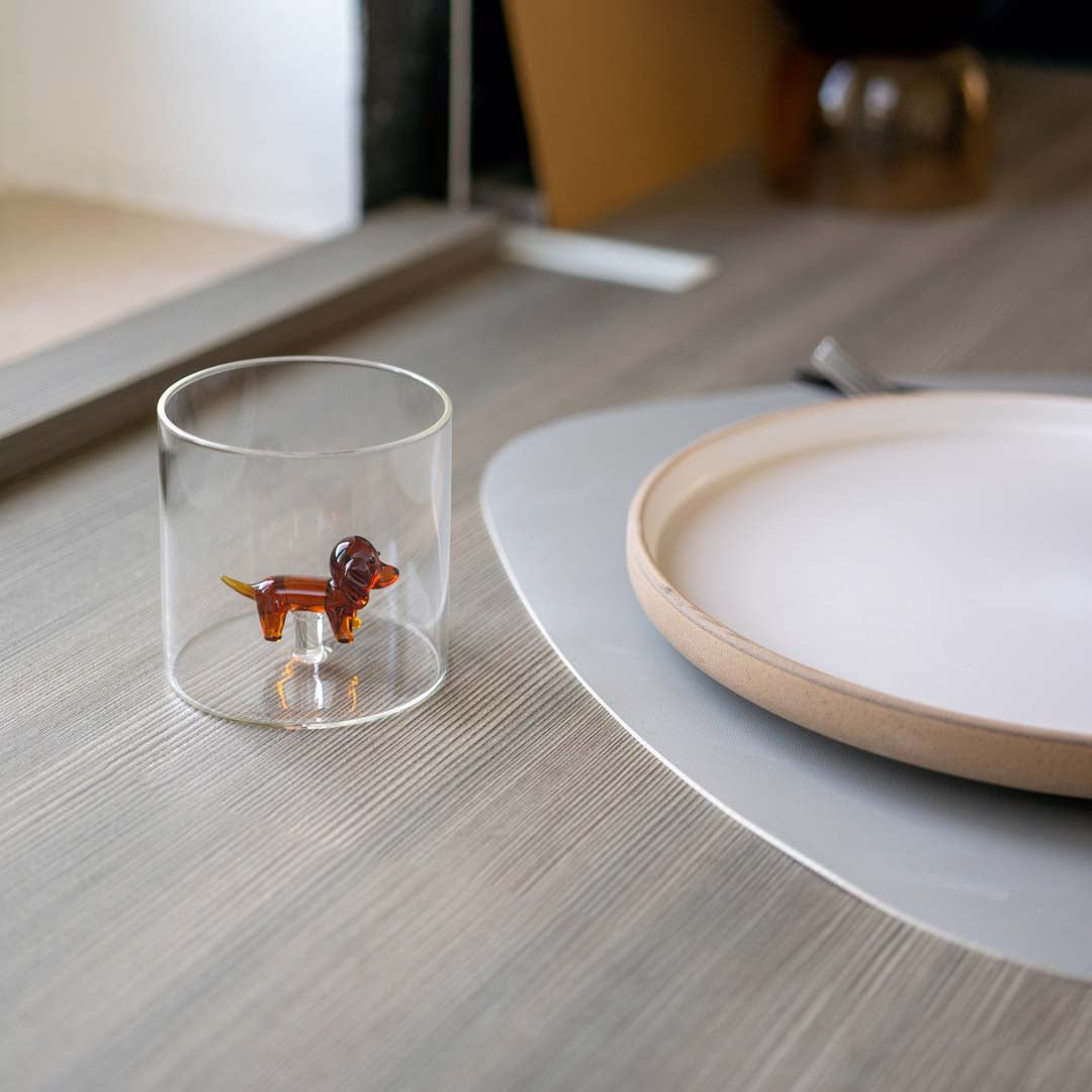 Verre teckel à figurine en borosilicate 250 ml – vue 2