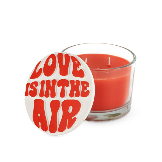 Bougie parfumée Love is in the air avec couvercle