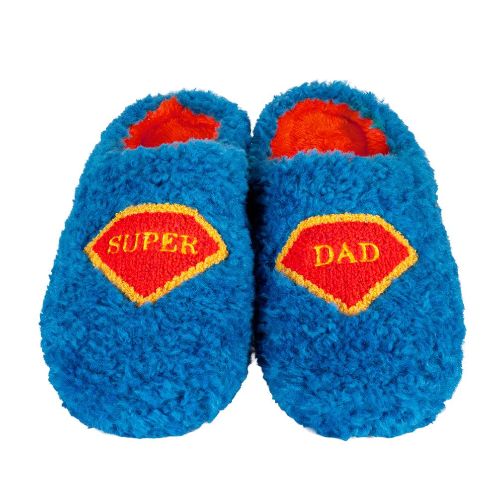 Chaussons Super Dad bleus M/L – cadeau papa