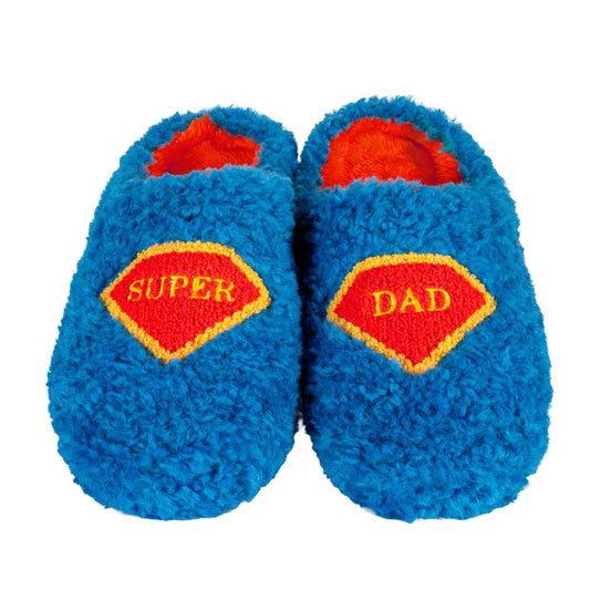 Chaussons Super Dad bleus M/L – cadeau papa
