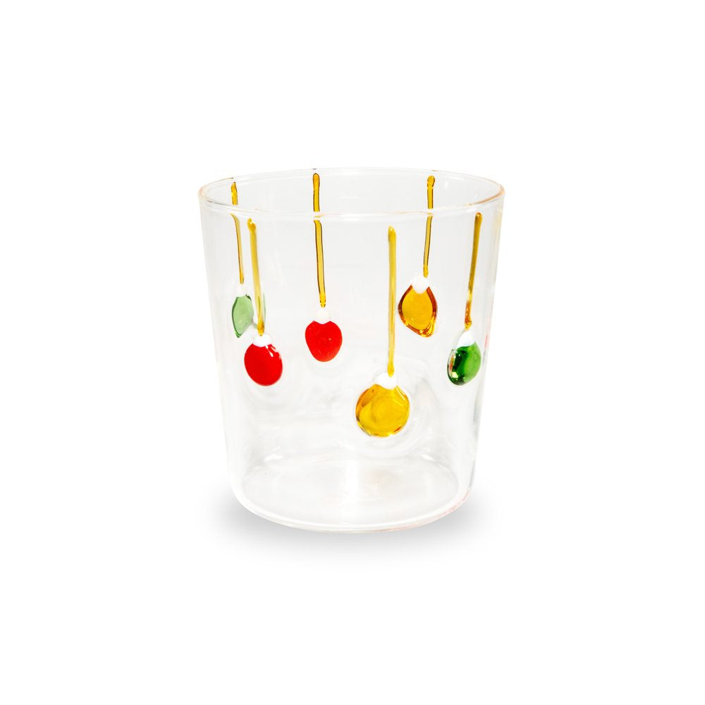 Verre décor boules de Noël en borosilicate 250 ml