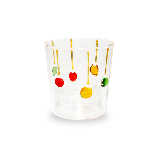 Verre décor boules de Noël en borosilicate 250 ml