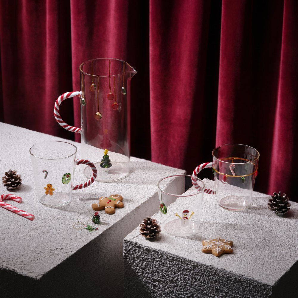 Verre décor boules de Noël en borosilicate 250 ml – vue 2