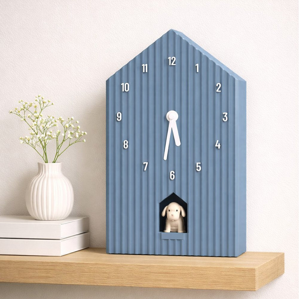 Horloge chien bleu avio à poser ou murale – vue 2
